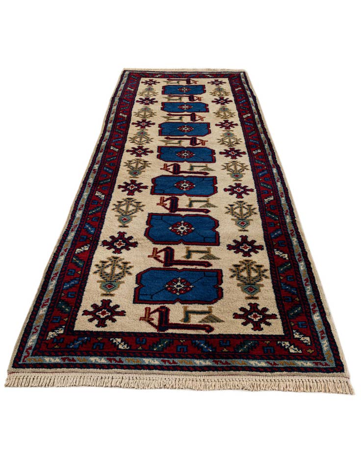 Detail image of 3' 4 x 9' 6 Hand Knotted Moroccan Wool Runner Rug