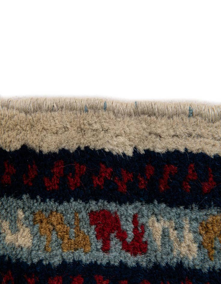 Detail image of 3' 4 x 9' 6  Hand Knotted Moroccan Wool Runner Rug
