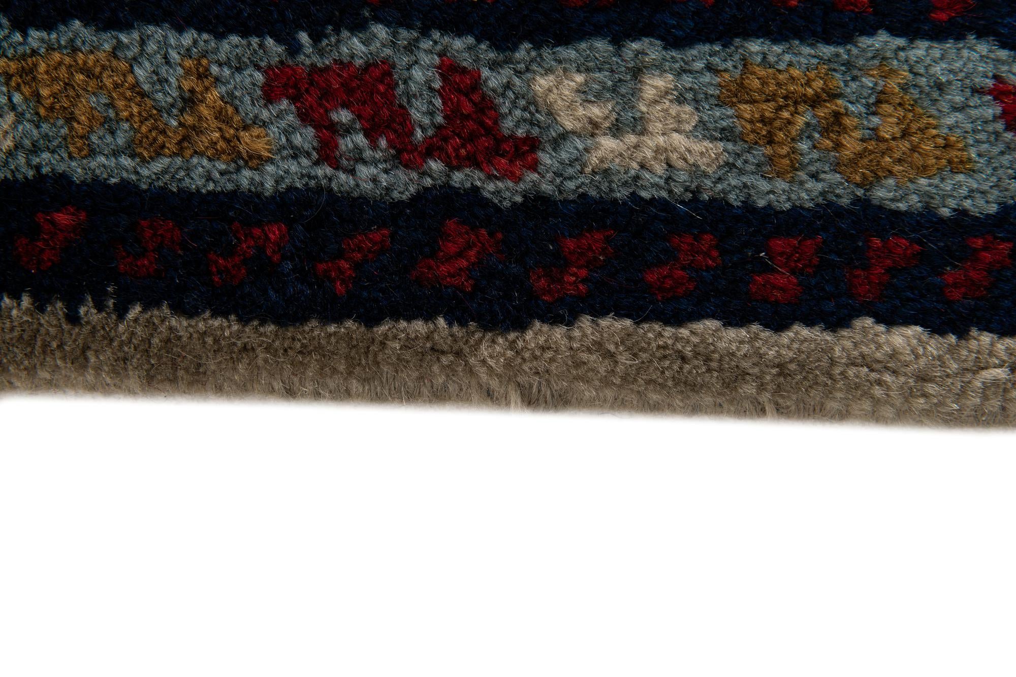 3' 4 x 9' 6 Hand Knotted Moroccan Wool Runner Rug