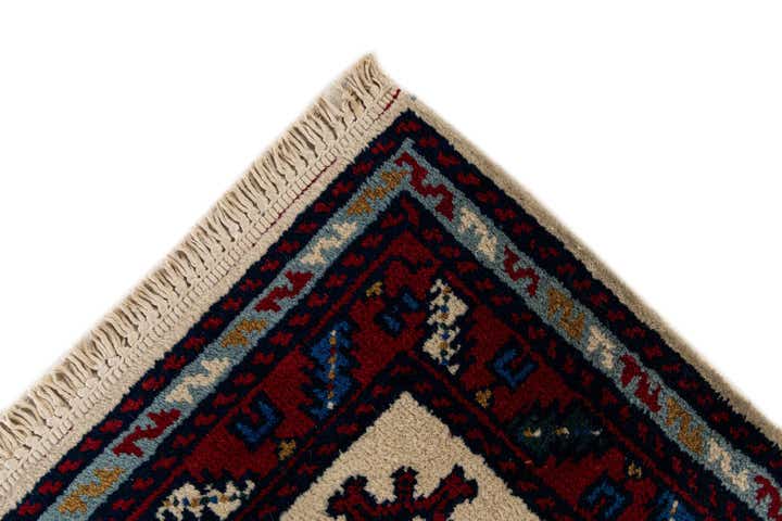 3' 4 x 9' 6 Hand Knotted Moroccan Wool Runner Rug