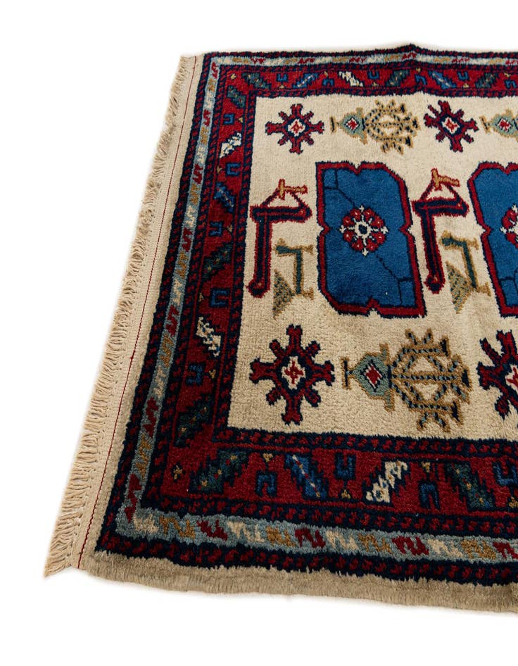 Detail image of 3' 4 x 9' 6  Hand Knotted Moroccan Wool Runner Rug