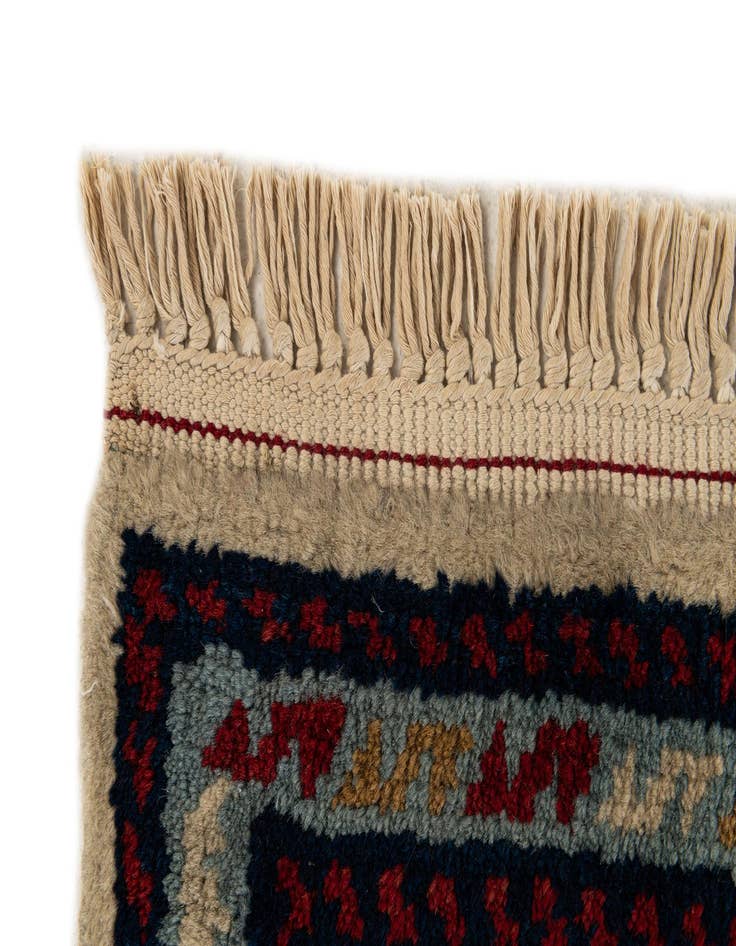 Detail image of 3' 4 x 9' 6  Hand Knotted Moroccan Wool Runner Rug