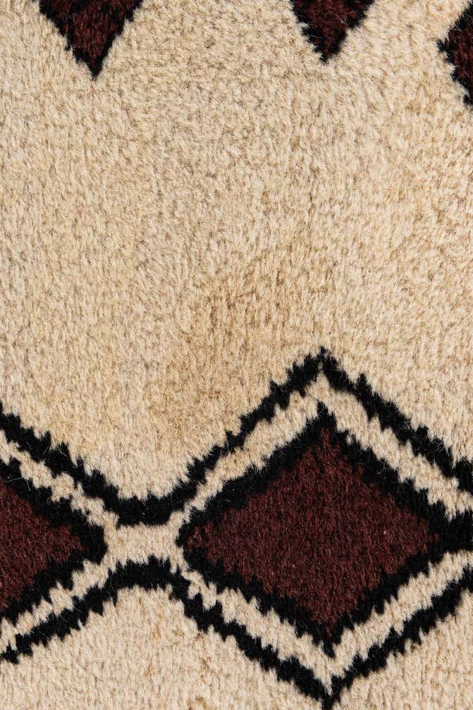 3' 4 x 6' 8 Hand Knotted Moroccan Wool Runner Rug