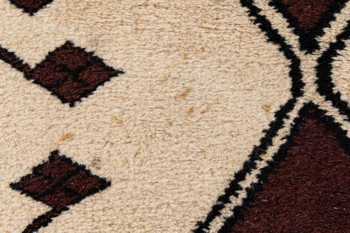 3' 4 x 6' 8 Hand Knotted Moroccan Wool Runner Rug