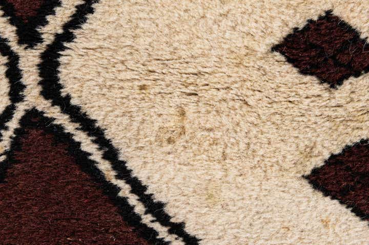 3' 4 x 6' 8 Hand Knotted Moroccan Wool Runner Rug