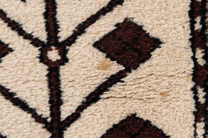 3' 4 x 6' 8 Hand Knotted Moroccan Wool Runner Rug