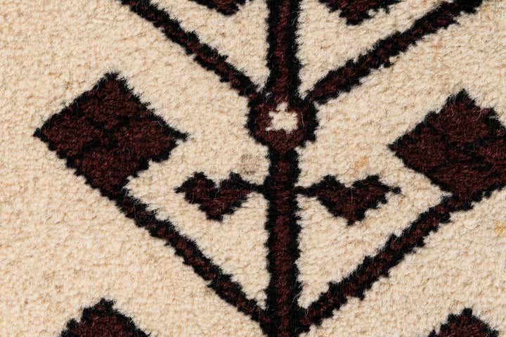 3' 4 x 6' 8 Hand Knotted Moroccan Wool Runner Rug