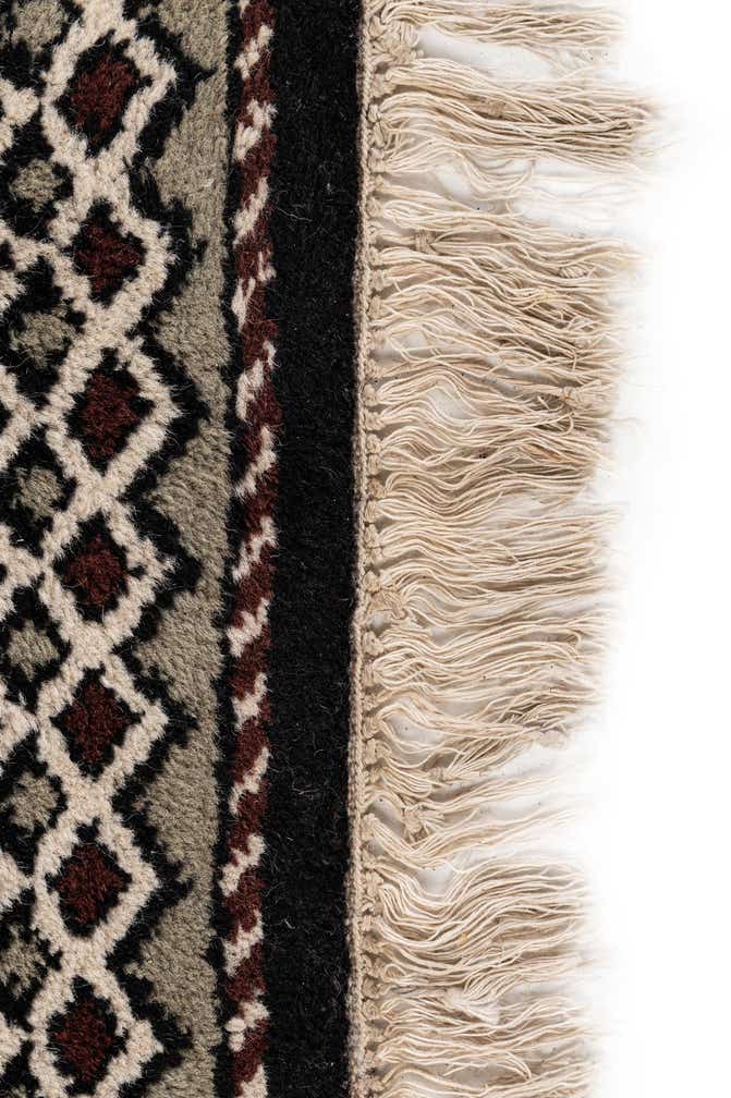 3' 4 x 6' 8 Hand Knotted Moroccan Wool Runner Rug