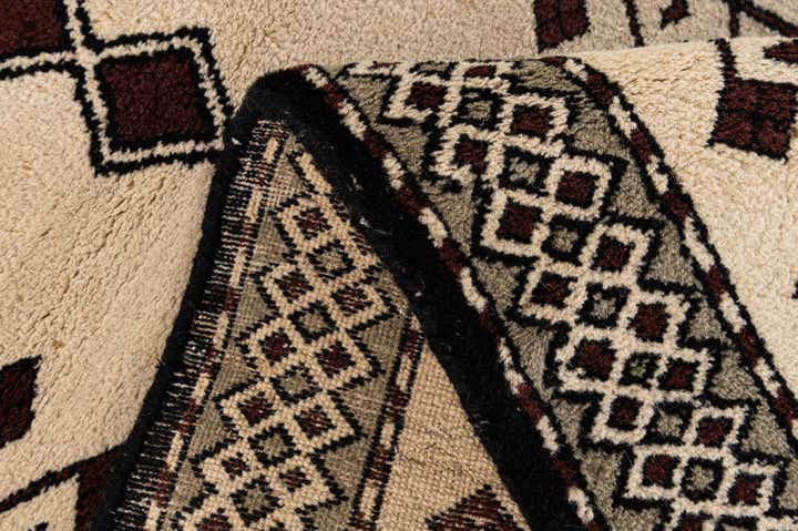 3' 4 x 6' 8 Hand Knotted Moroccan Wool Runner Rug