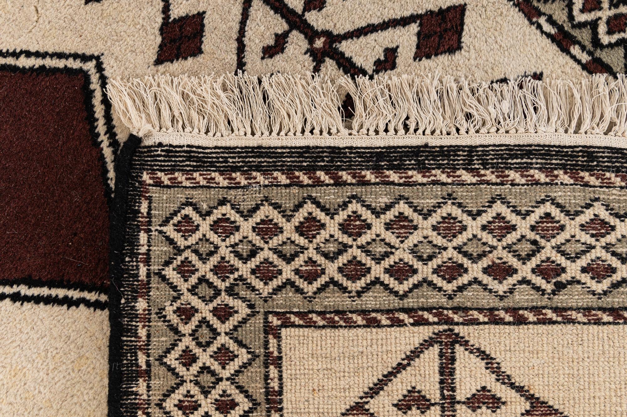 3' 4 x 6' 8 Hand Knotted Moroccan Wool Runner Rug