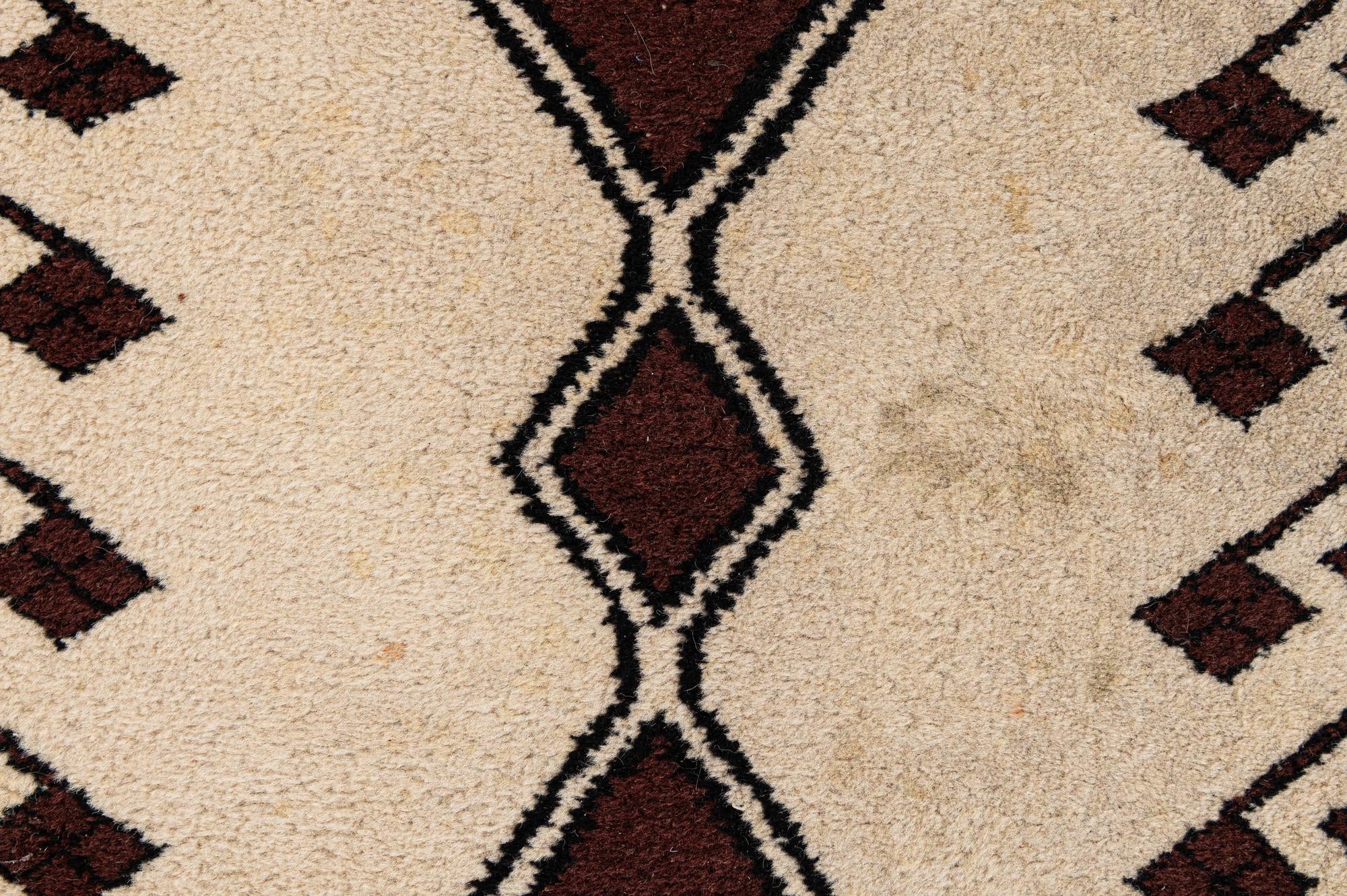 3' 4 x 6' 8 Hand Knotted Moroccan Wool Runner Rug