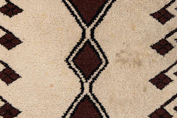 3' 4 x 6' 8 Hand Knotted Moroccan Wool Runner Rug