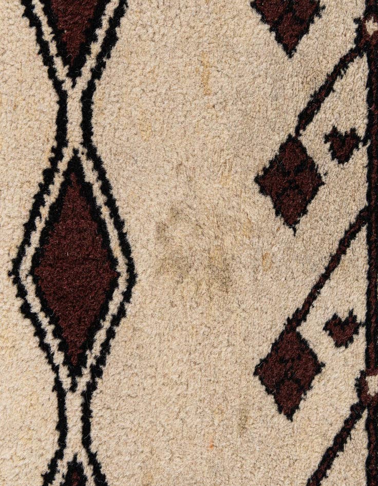 Detail image of 3' 4 x 6' 8  Hand Knotted Moroccan Wool Runner Rug