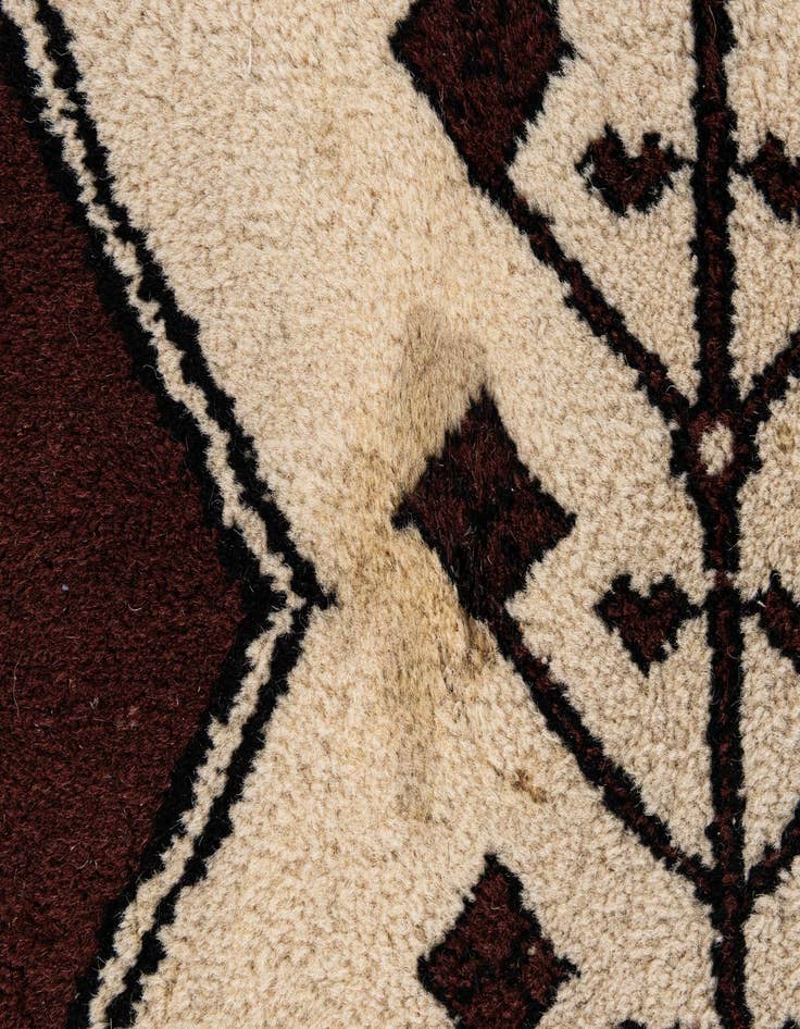 Detail image of 3' 4 x 6' 8  Hand Knotted Moroccan Wool Runner Rug