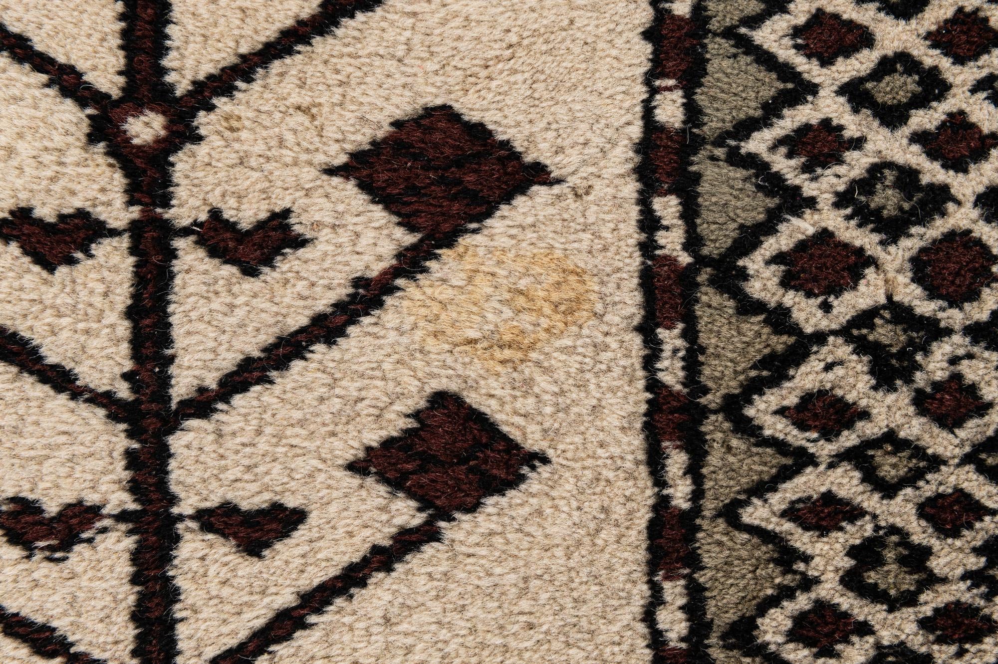 3' 4 x 6' 8 Hand Knotted Moroccan Wool Runner Rug