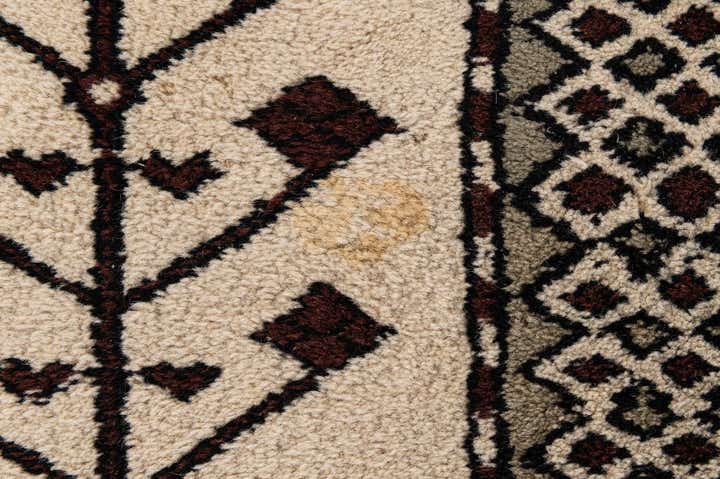 3' 4 x 6' 8 Hand Knotted Moroccan Wool Runner Rug