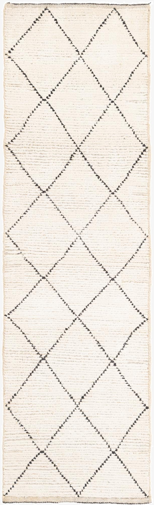 2' 4 x 8' 5  Hand Knotted Moroccan Wool Runner Rug