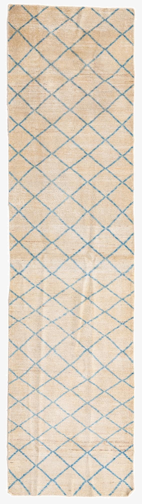 2' 7 x 9' 8  Hand Knotted Moroccan Wool Runner Rug