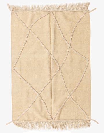 2' 4 x 4' 11 Hand Knotted Moroccan Wool Runner Rug