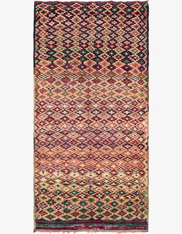 5' x 11' Hand Knotted Moroccan Wool Runner Rug