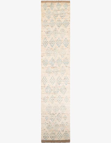 3' 1 x 15' 10 Hand Knotted Moroccan Wool Runner Rug