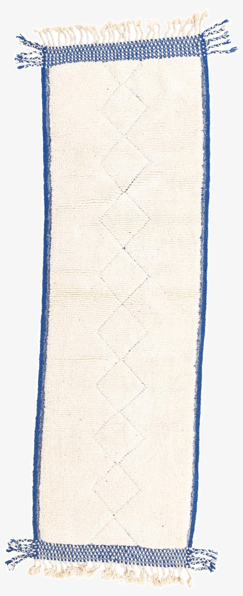 3' x 9' 3  Hand Knotted Moroccan Wool Runner Rug