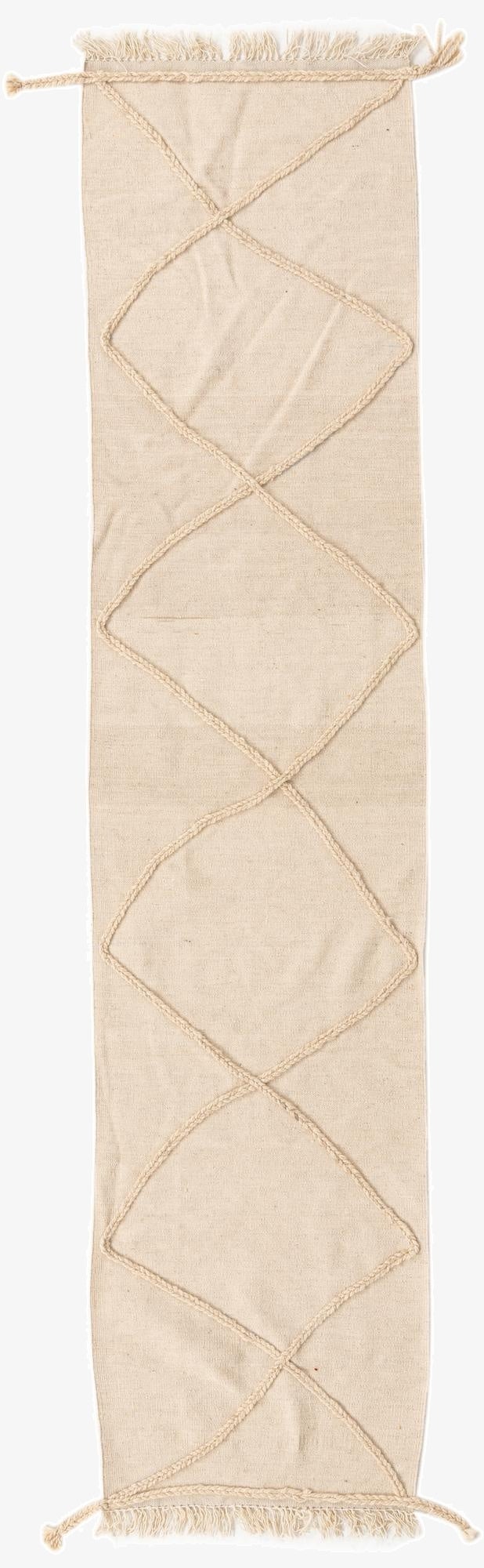 2' 4 x 10'  Hand Knotted Moroccan Wool Runner Rug