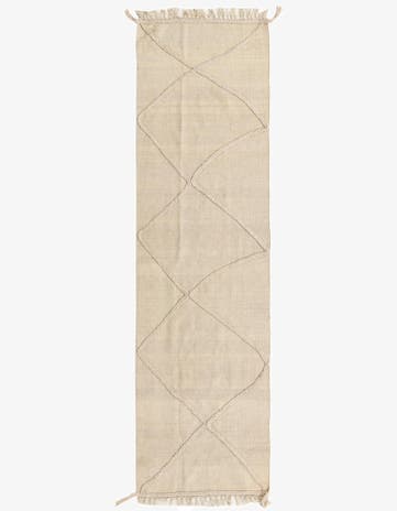 2' 4 x 8' 2 Hand Knotted Moroccan Wool Runner Rug