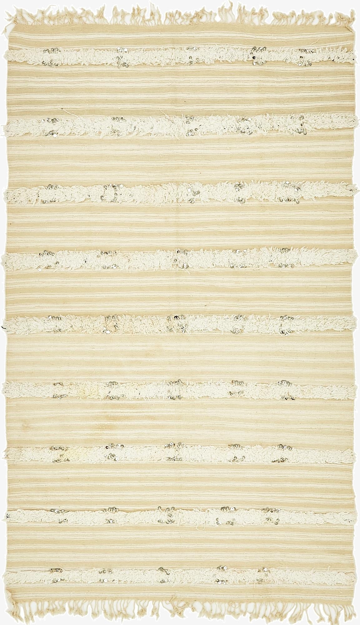 4' 6 x 8'  Hand Knotted Moroccan Wool Runner Rug