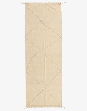 2' 9 x 7' 8 Hand Knotted Moroccan Wool Runner Rug