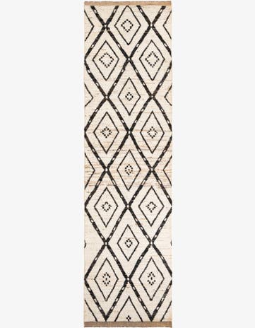 3' 5 x 12' 10 Hand Knotted Moroccan Wool Runner Rug