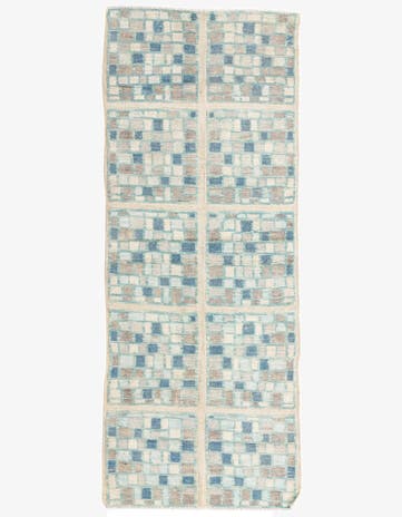 3' 9 x 9' 6 Hand Knotted Moroccan Wool Runner Rug