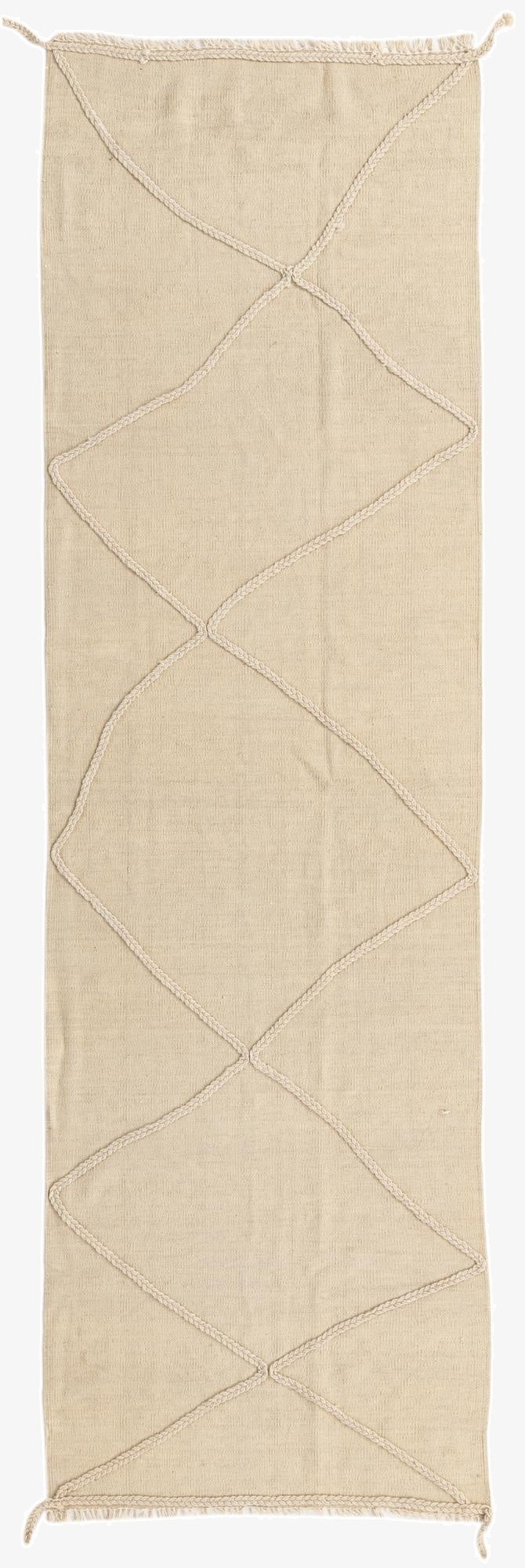 2' 10 x 9' 5  Hand Knotted Moroccan Wool Runner Rug