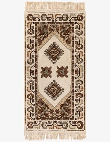 2' 5 x 4' 8 Hand Knotted Moroccan Wool Runner Rug