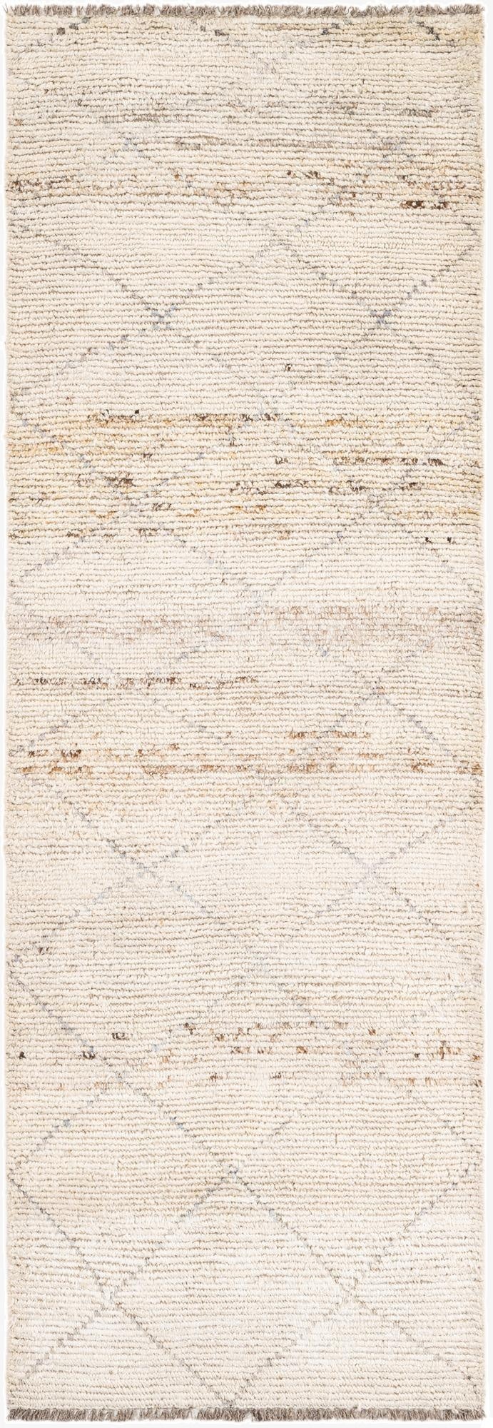 2' 8 x 7' 10  Hand Knotted Moroccan Wool Runner Rug