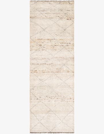2' 8 x 7' 10 Hand Knotted Moroccan Wool Runner Rug