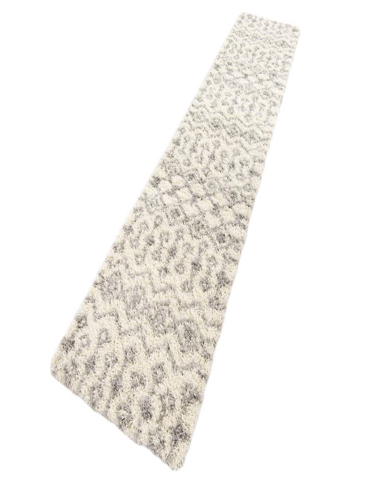 Detail image of 2' 7 x 12' Moroccan Trellis Shag Runner Rug