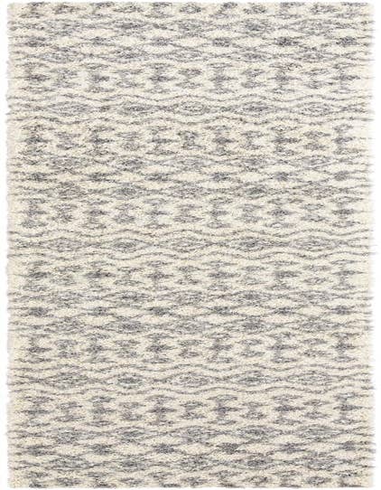 Detail image of 3' 3 x 16' 5 Moroccan Trellis Shag Runner Rug