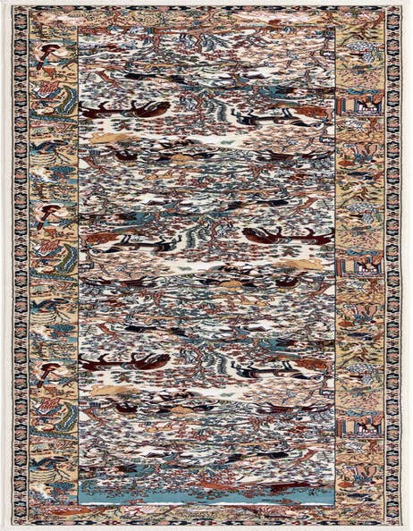 Detail image of 3' x 13' Nain Design Runner Rug
