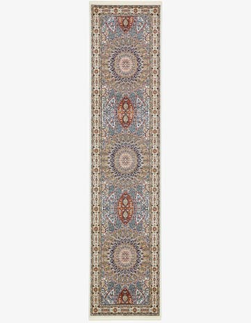 Ivory Nain Design Runner Rug