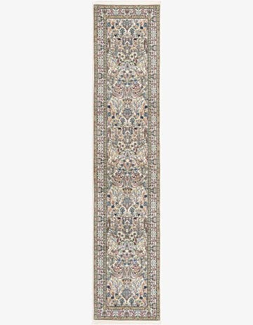 Ivory Nain Design Runner Rug
