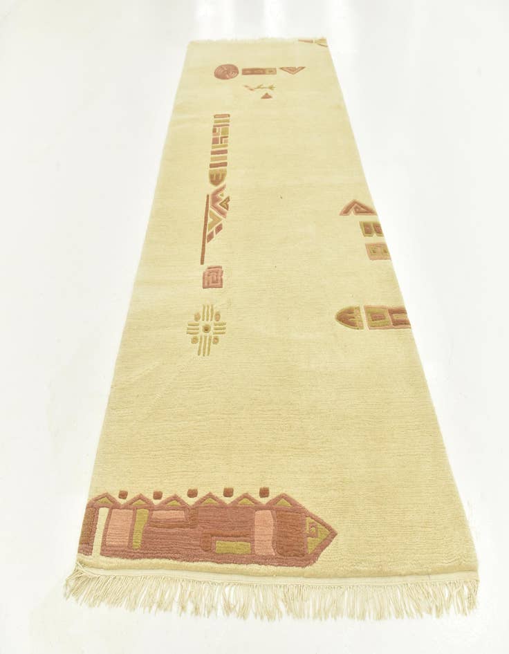 Detail image of 4' 7 x 9' 10  Hand Knotted Nepal Wool Runner Rug