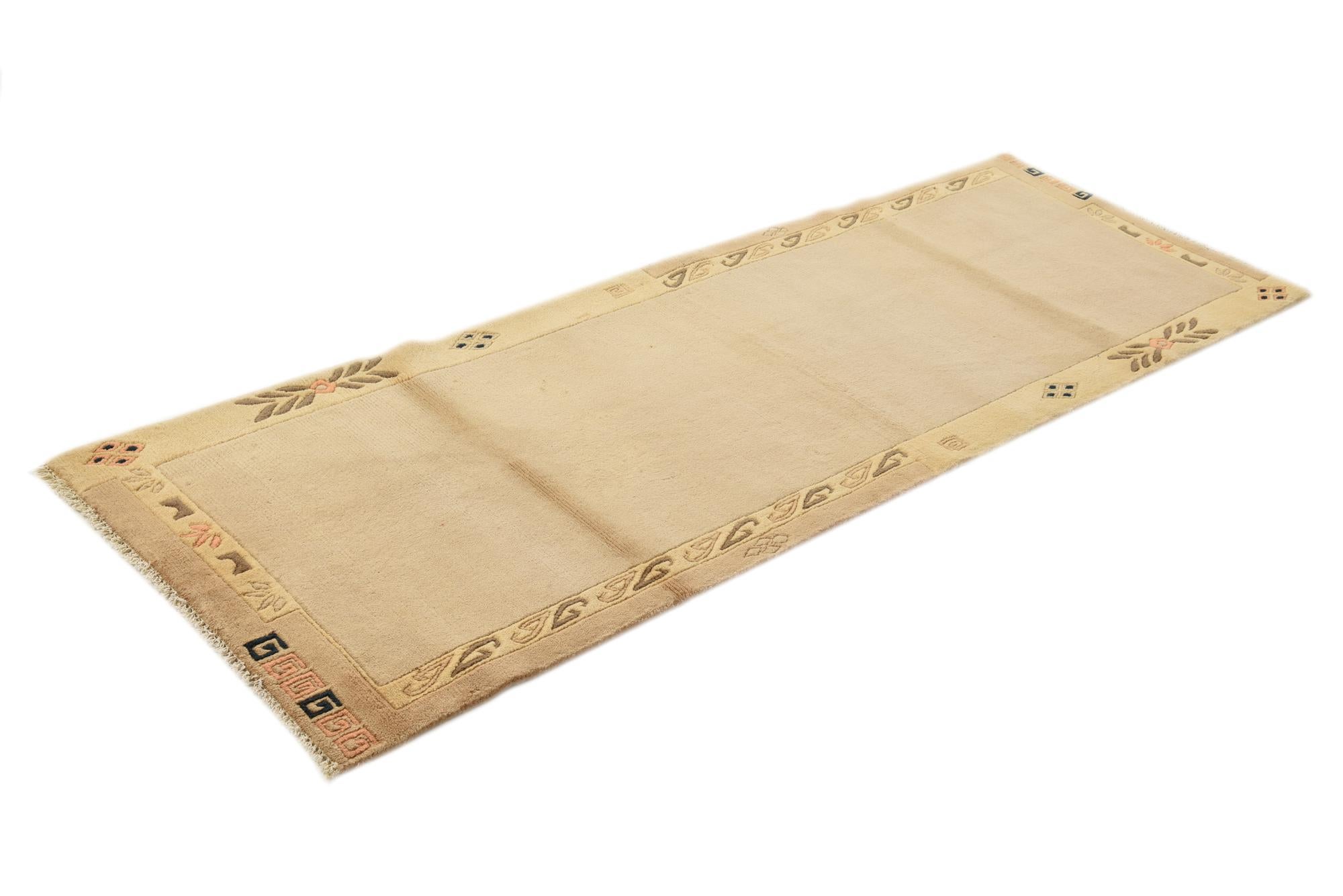 2' 9 x 7' 10 Hand Knotted Nepal Wool Runner Rug