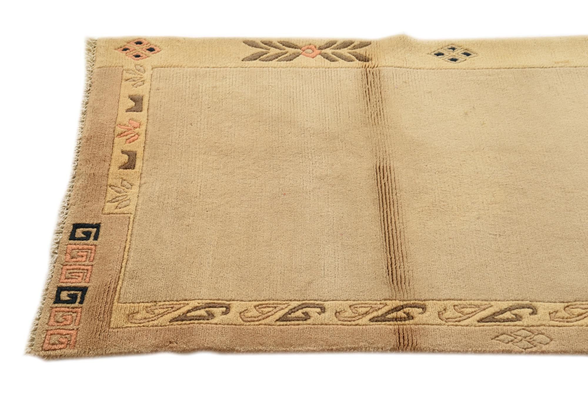 2' 9 x 7' 10 Hand Knotted Nepal Wool Runner Rug