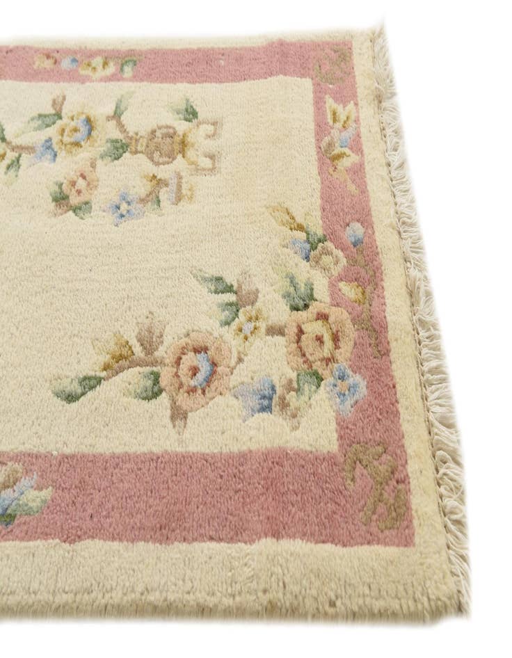 Detail image of 2' 2 x 4' 5  Hand Knotted Nepal Wool Runner Rug