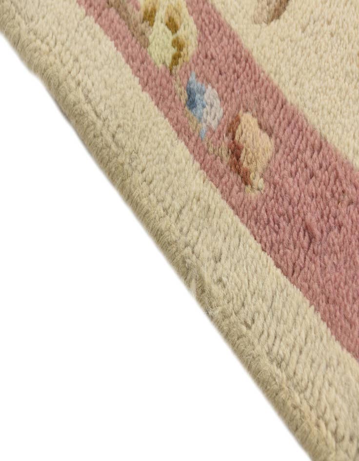 Detail image of 2' 2 x 4' 5  Hand Knotted Nepal Wool Runner Rug