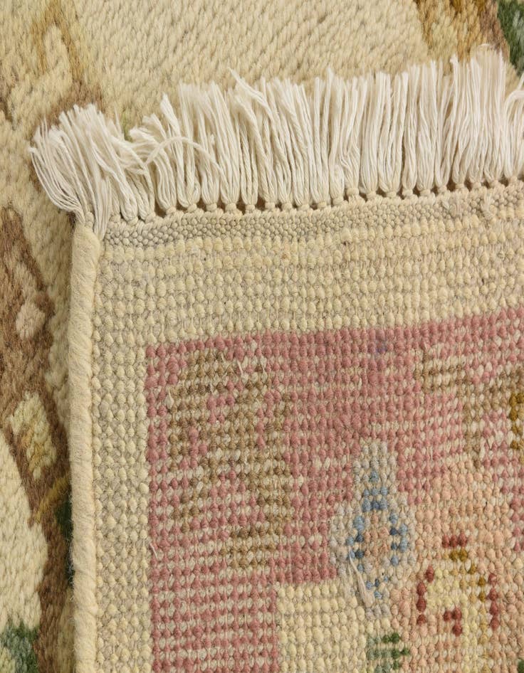 Detail image of 2' 2 x 4' 5  Hand Knotted Nepal Wool Runner Rug