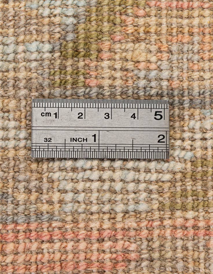 Detail image of 4' 2 x 9' 11  Hand Knotted Oushak Wool Runner Rug