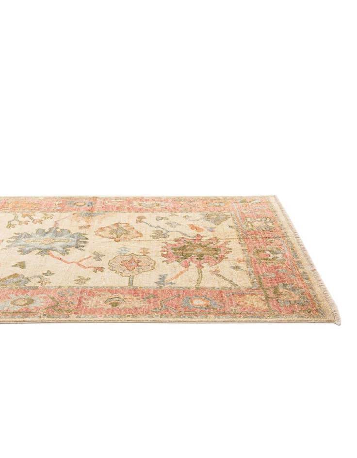 Detail image of 4' 2 x 9' 11  Hand Knotted Oushak Wool Runner Rug