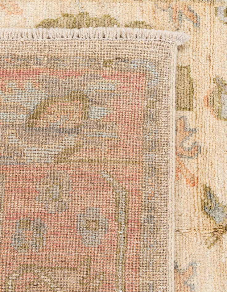 Detail image of 4' 2 x 9' 11  Hand Knotted Oushak Wool Runner Rug